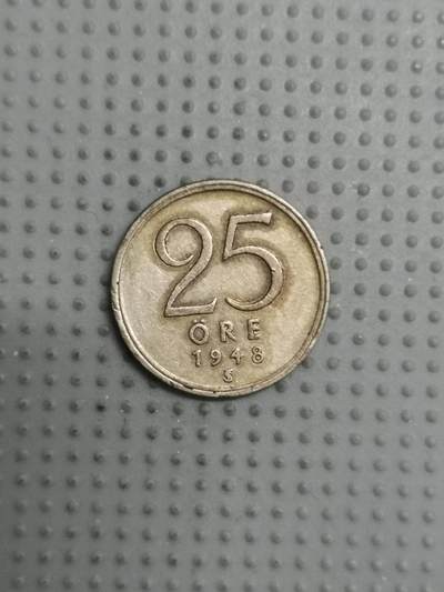 2025年第16场各国散币拍卖（总第16场） - 瑞典1948年25欧尔银币