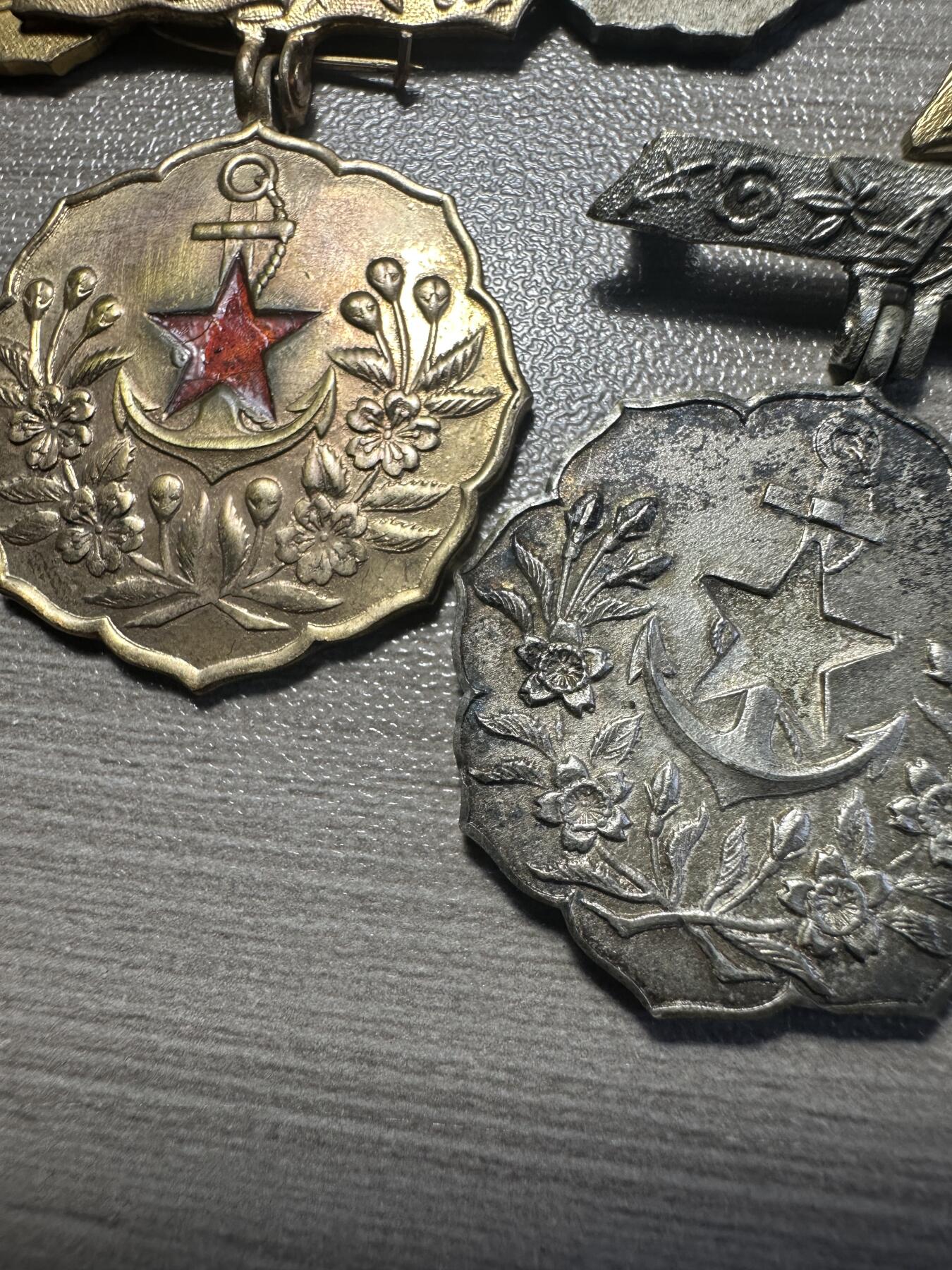 无佣金，章，世界钱币 妇人会章，5个不同版本