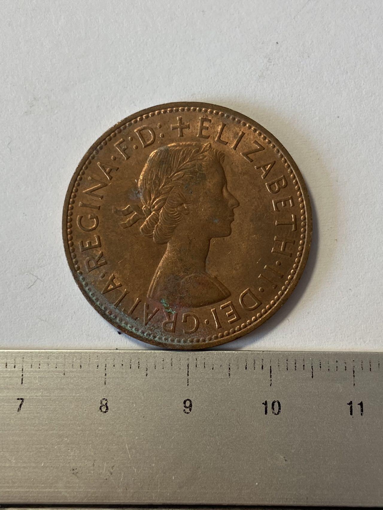 世界各国流通币纪念币等，第三期 1967年英国1便士大铜币，好品
