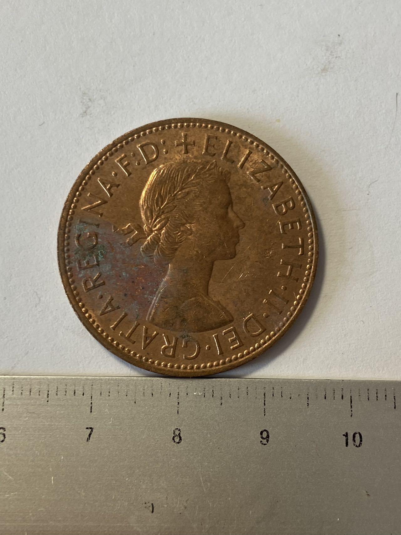 世界各国流通币纪念币等，第三期 1967年英国1便士大铜币，好品