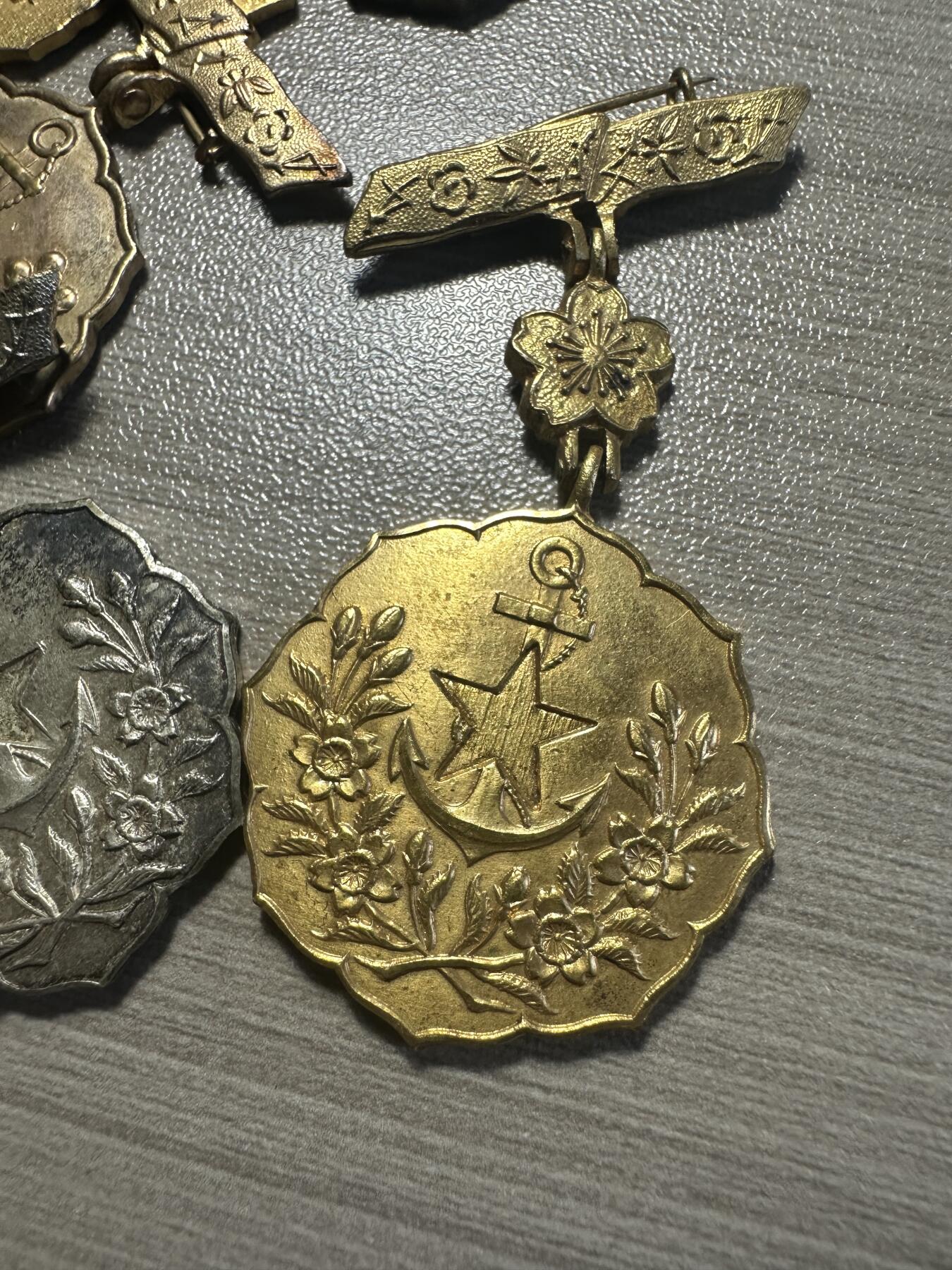 无佣金，章，世界钱币 妇人会章，5个不同版本