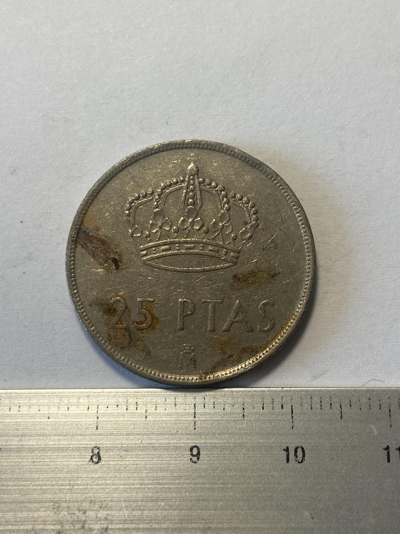 世界各国流通币纪念币等，第三期 1983年西班牙25比塞塔，好品