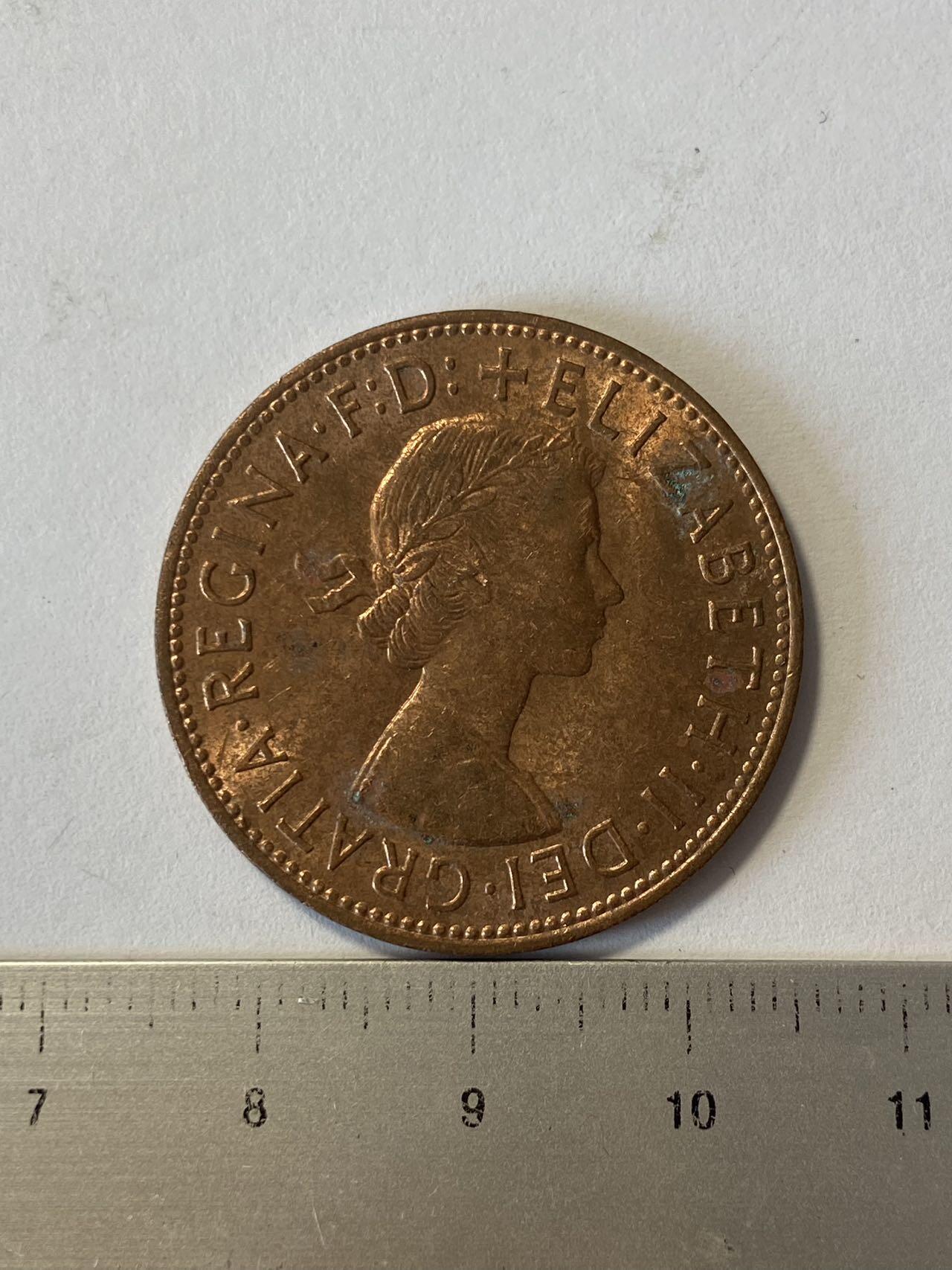 世界各国流通币纪念币等，第三期 1967年英国1便士大铜币，好品