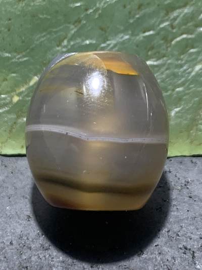高玉化一线巴西玛瑙通货桶珠一个， - 高玉化一线巴西玛瑙通货桶珠一个，