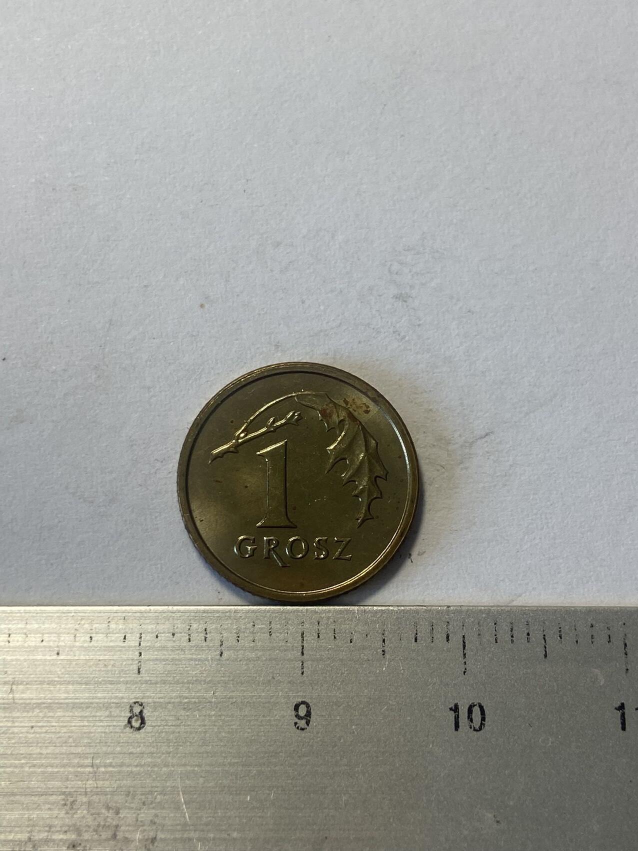 世界各国流通币纪念币等，第三期 2001年波兰1格罗申，微瑕