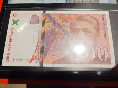 【世界钱币】精选微拍第173期暨2025年第12期  部分卖剩新品上架  1999年法国200法郎 全新绝品尾号4832