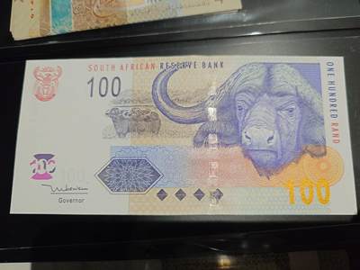 【世界钱币】精选微拍第173期暨2025年第12期  部分卖剩新品上架  2005年南非100兰特 全新绝品首签尾号4408