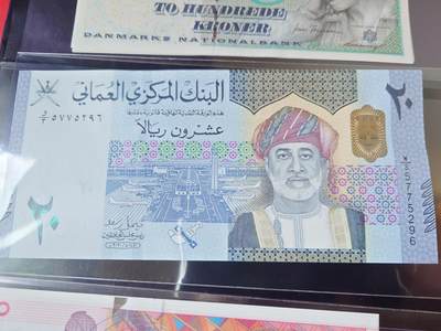 【世界钱币】精选微拍第173期暨2025年第12期  部分卖剩新品上架  2020年阿曼20里亚尔 全新绝品无4尾号296