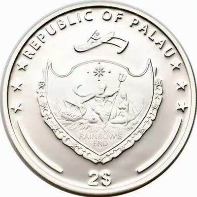 【币将精彩】世界钱币拍卖拍卖（2026-4-22） 帕劳2011年昆虫世界螳螂彩色银币 面值2元，重15.5克，直径35毫米，发行1000枚，有证书。