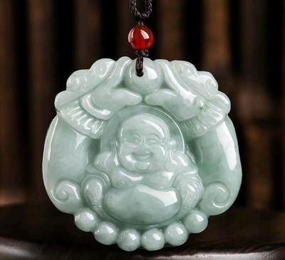 马爹利、轩尼诗、人头马、老酒、玉石专场 - 翡翠A货 双龙笑佛