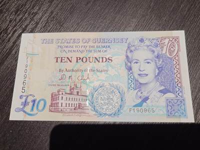 【世界钱币】精选微拍第173期暨2025年第12期  部分卖剩新品上架  1995年格恩西岛10镑 全新绝品无47尾号665