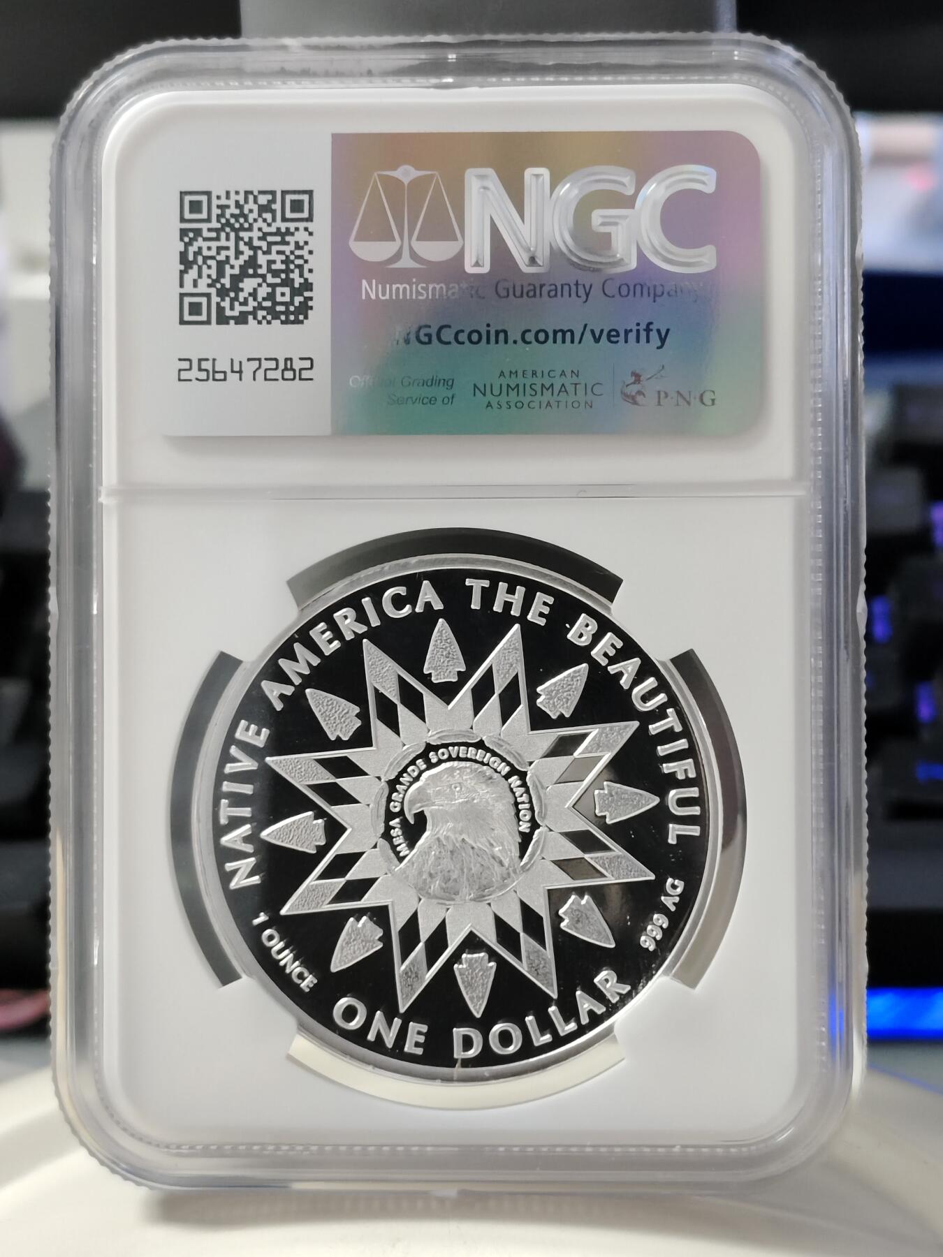 第168期拍卖【长期征集拍品】 美国2023年麦克亨利堡彩色精制纪念银币NGC-PF69原盒证书，999银，发行500枚