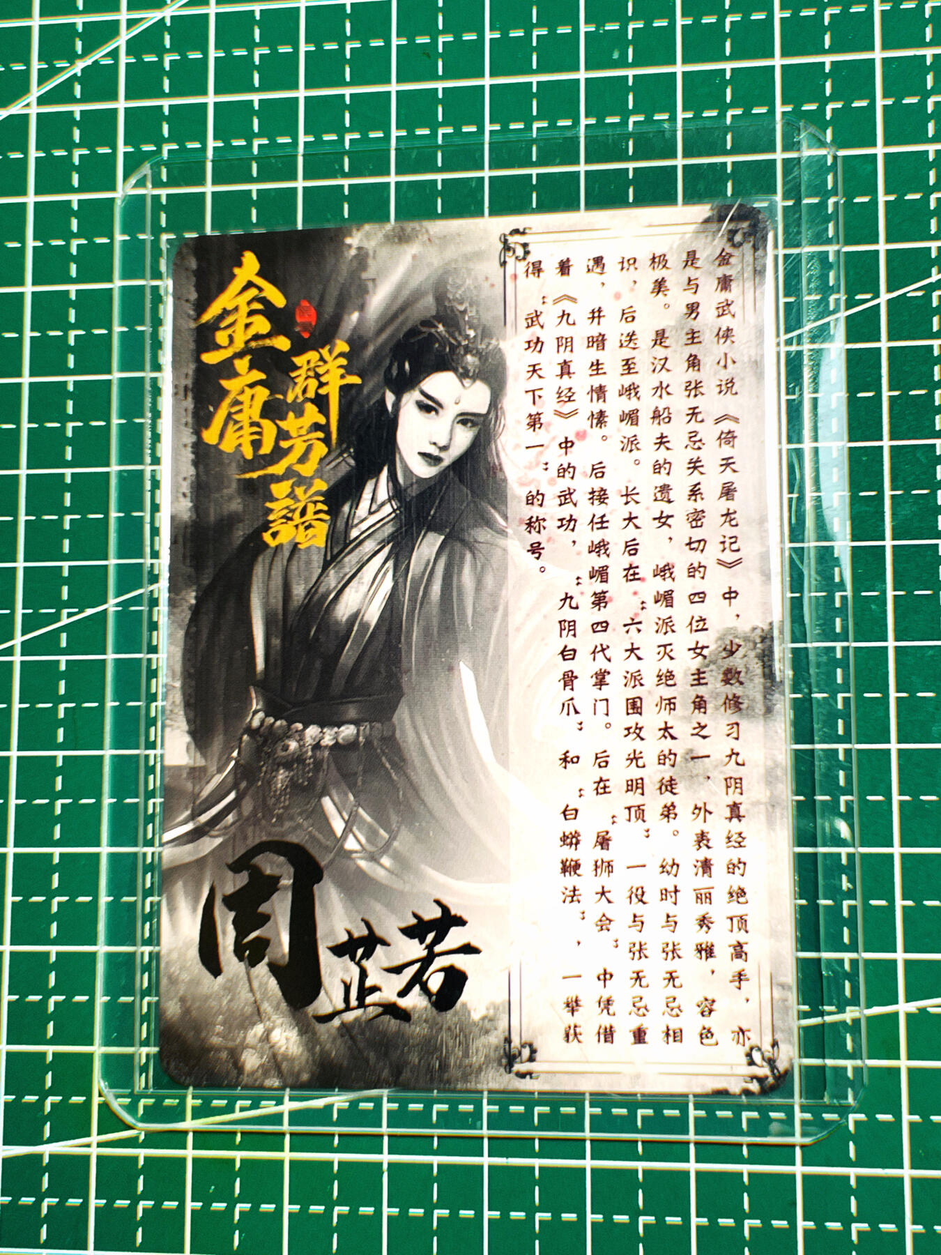 显眼宝第七期 私人收藏卡 卡颜月色 武侠 稀有绝版 周芷若粗闪卡一张 大卡尺寸