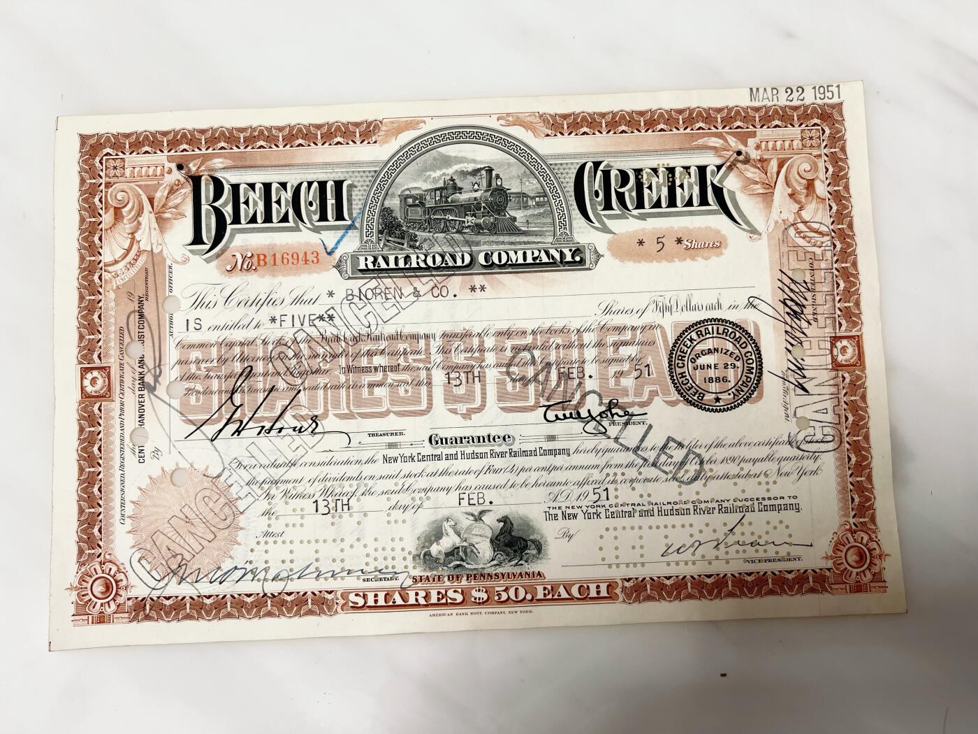 3.27周四晚19时40分开拍 百年收藏第33场 ABNC雕刻版老股票债券纸币及民国币专场 佣金5元起 4拍或总金额超过600就包邮