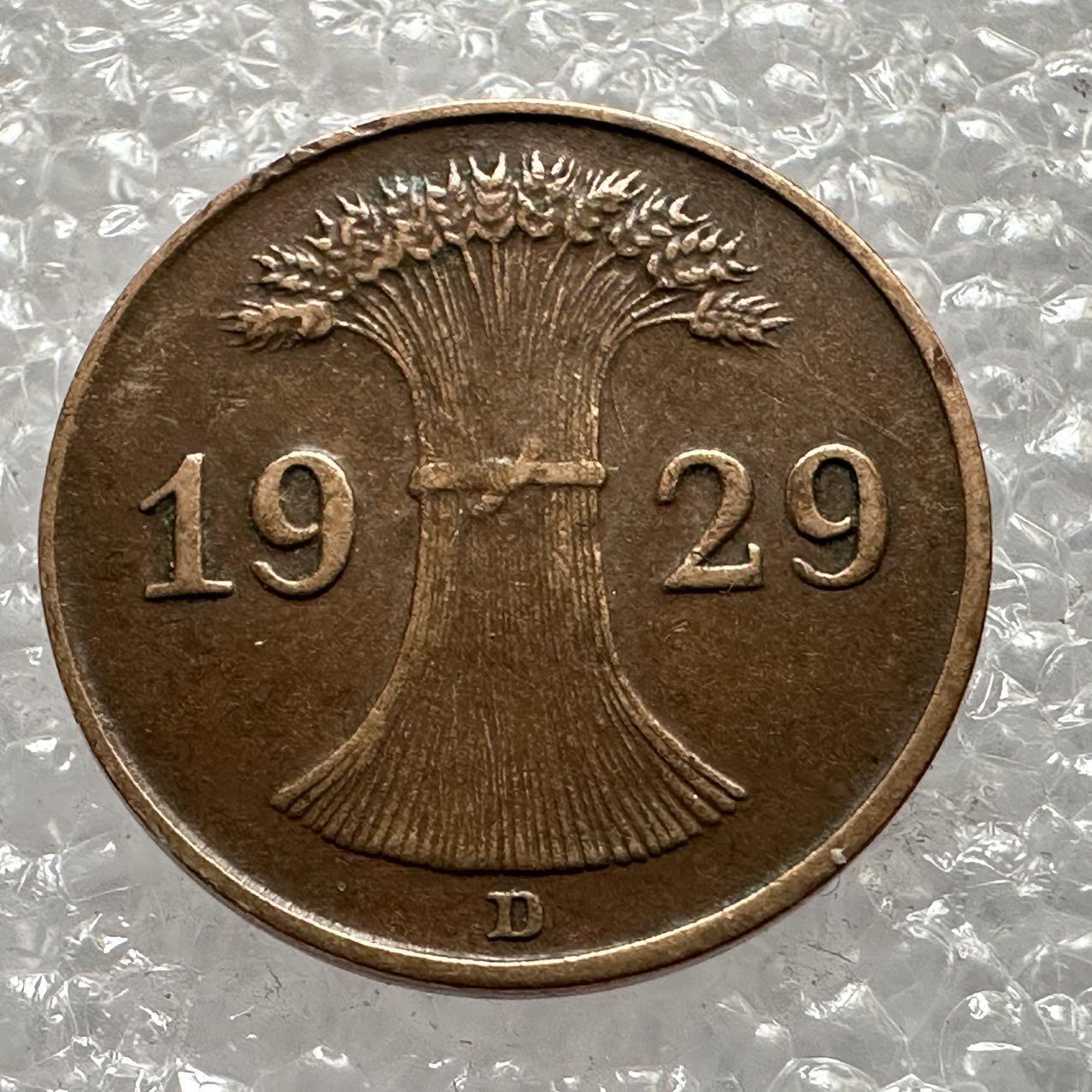 🌹外币初藏🌹🐯2025年第30场  每周二四六晚8️⃣点 接代拍 魏玛1929年1芬尼