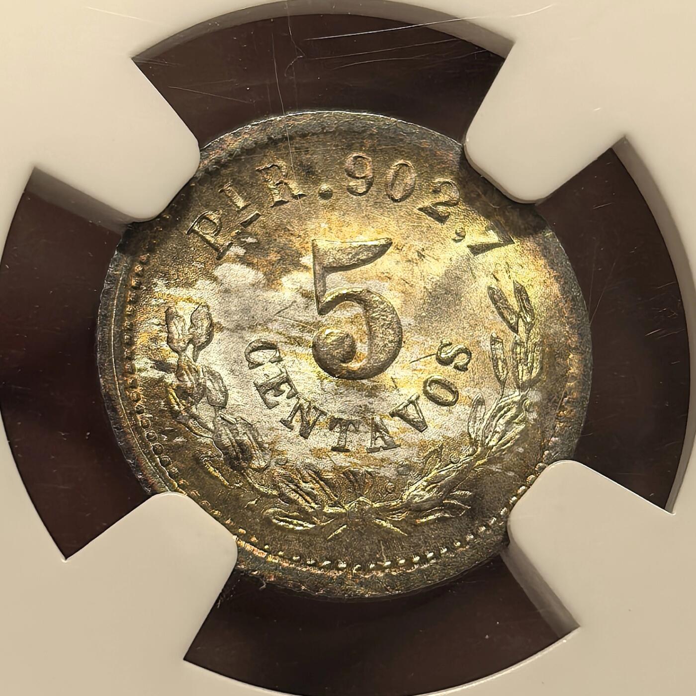 博洋堂“满目春色”三月精品专场暨第116期（全场包邮） 亚军分！NGC MS67 墨西哥1887年Pi厂5C小鹰洋