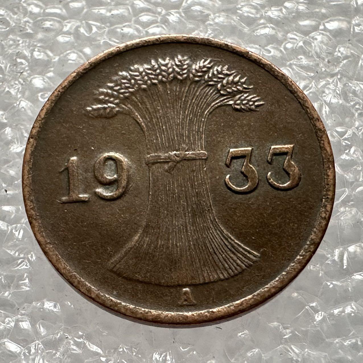 🌹外币初藏🌹🐯2025年第30场  每周二四六晚8️⃣点 接代拍 魏玛1933年1芬尼