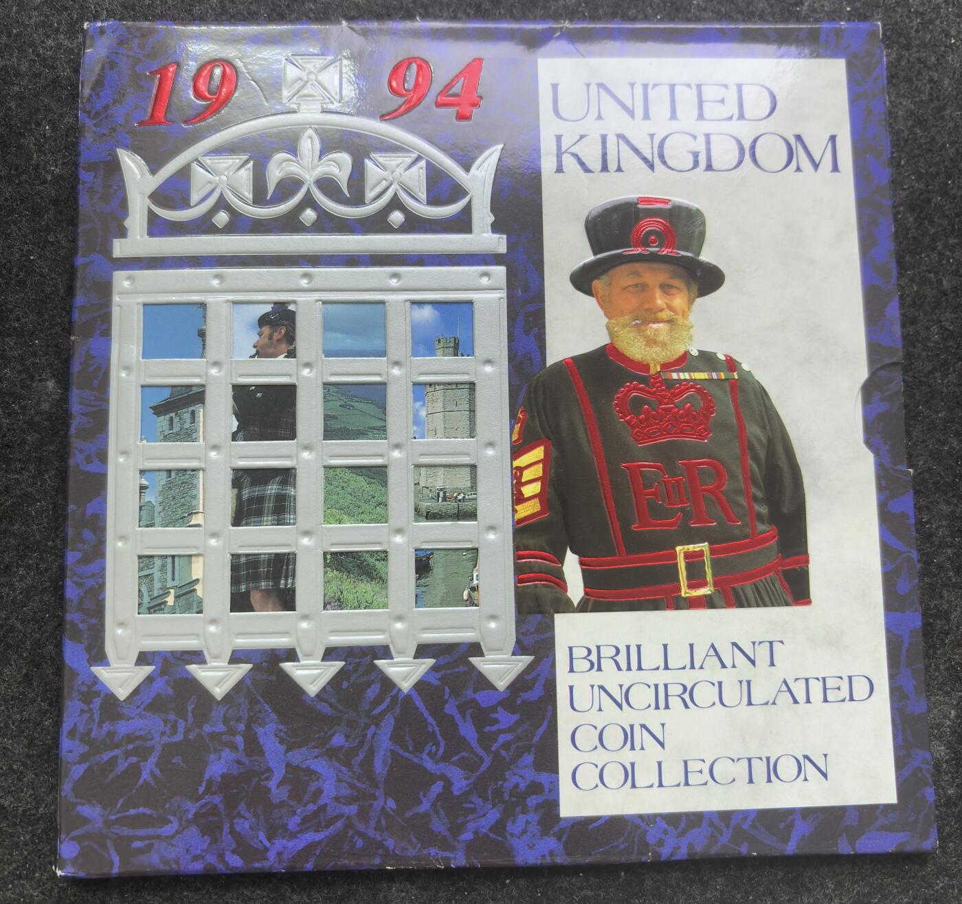 文馨钱币收藏第 233 场 英国皇家造币厂1994年英国精装 套币 一套8枚 诺曼底登陆 50便士 2镑 原包装，送明信片