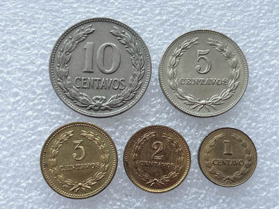 第一海外回流一元起拍收藏 散集专场. 第187期 - 萨尔瓦多硬币 5枚