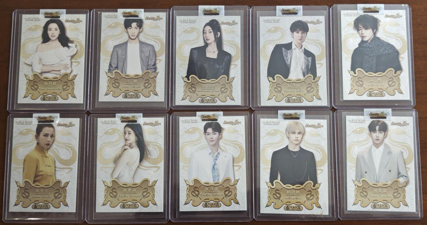 白泽拍卖卡牌手绘专场第15期（四时最好是三月，一去不回唯少年） 2025 丝路凝聚盛典 第一版卡片 明星小卡10张