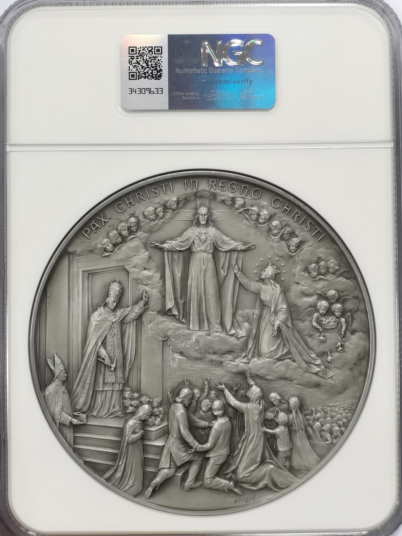 博洋堂“满目春色”三月精品专场暨第116期（全场包邮） NGC MS62 1925年意大利梵蒂冈教皇Holy Year纪念章