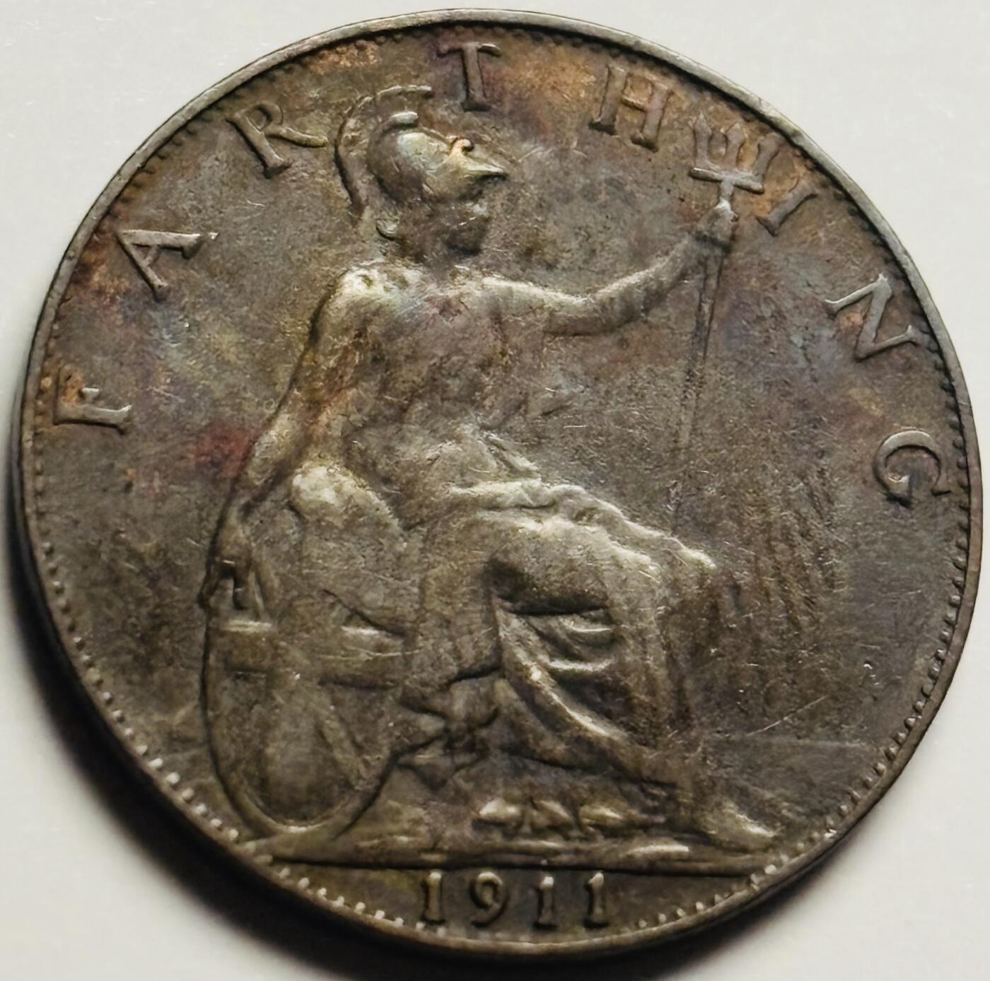 文馨钱币收藏第 233 场 1911 年英国乔治五世版法新铜币，登基版