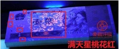 1996年壹圆GU早期冠福星高照永恒号一张，爱藏严评67E，三星无斑。号码全程无47，福星高照·满天星桃花红双标合一，带福星高照个性标！按图发货！ 1996年壹圆GU早期冠福星高照永恒号一张，爱藏严评67E，三星无斑。号码全程无47，福星高照·满天星桃花红双标合一，带福星高照个性标！按图发货！