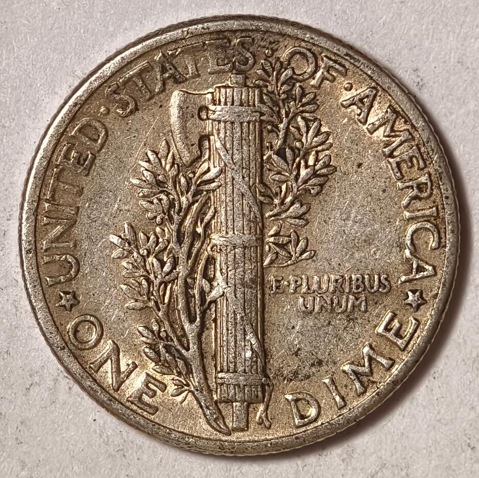 紫瑗钱币——第534期 美国 1944年  墨丘比利 小飞侠 10美分 2.5克 0.9银