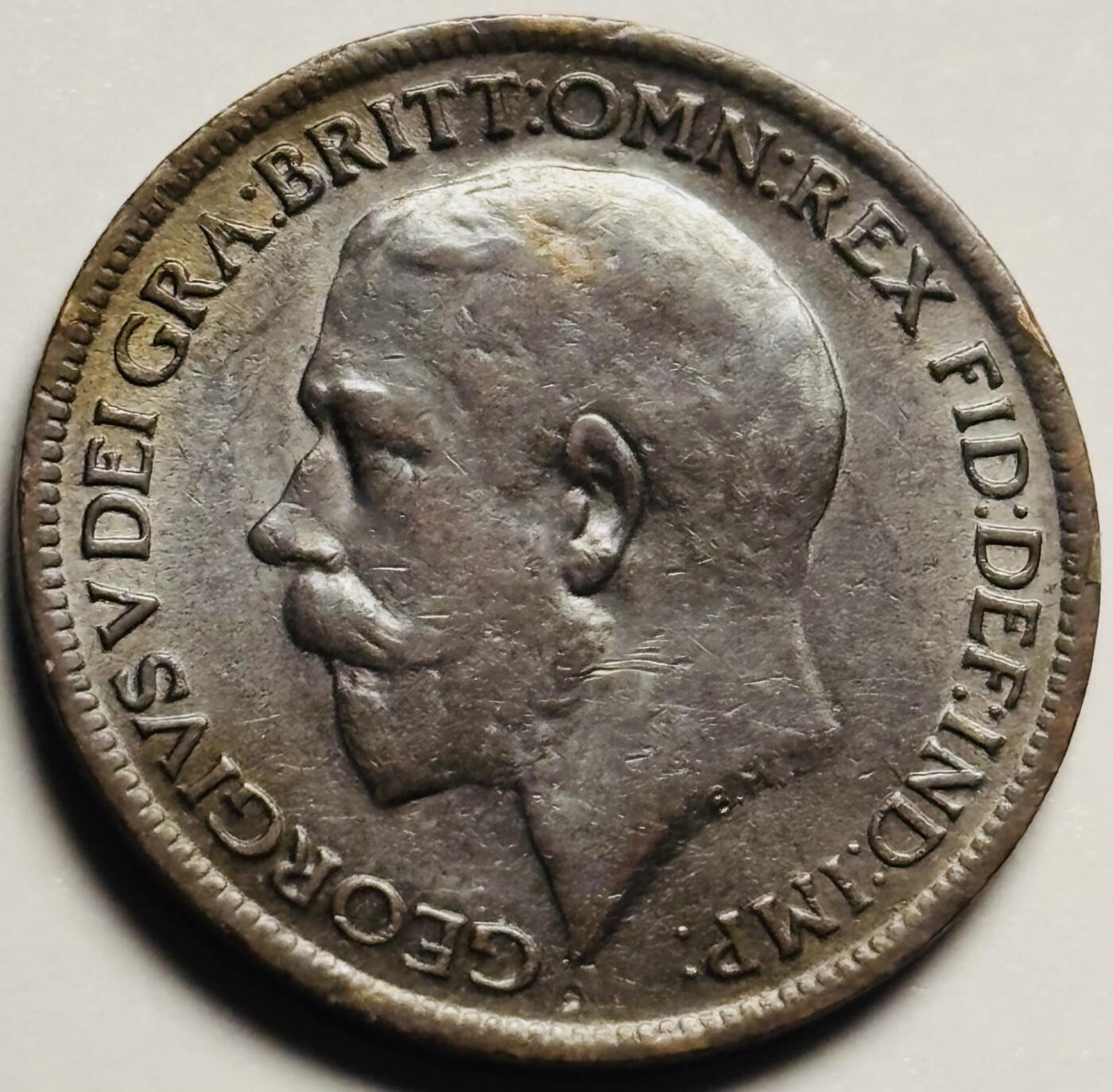 文馨钱币收藏第 233 场 1919 年英国乔治五世版法新铜币