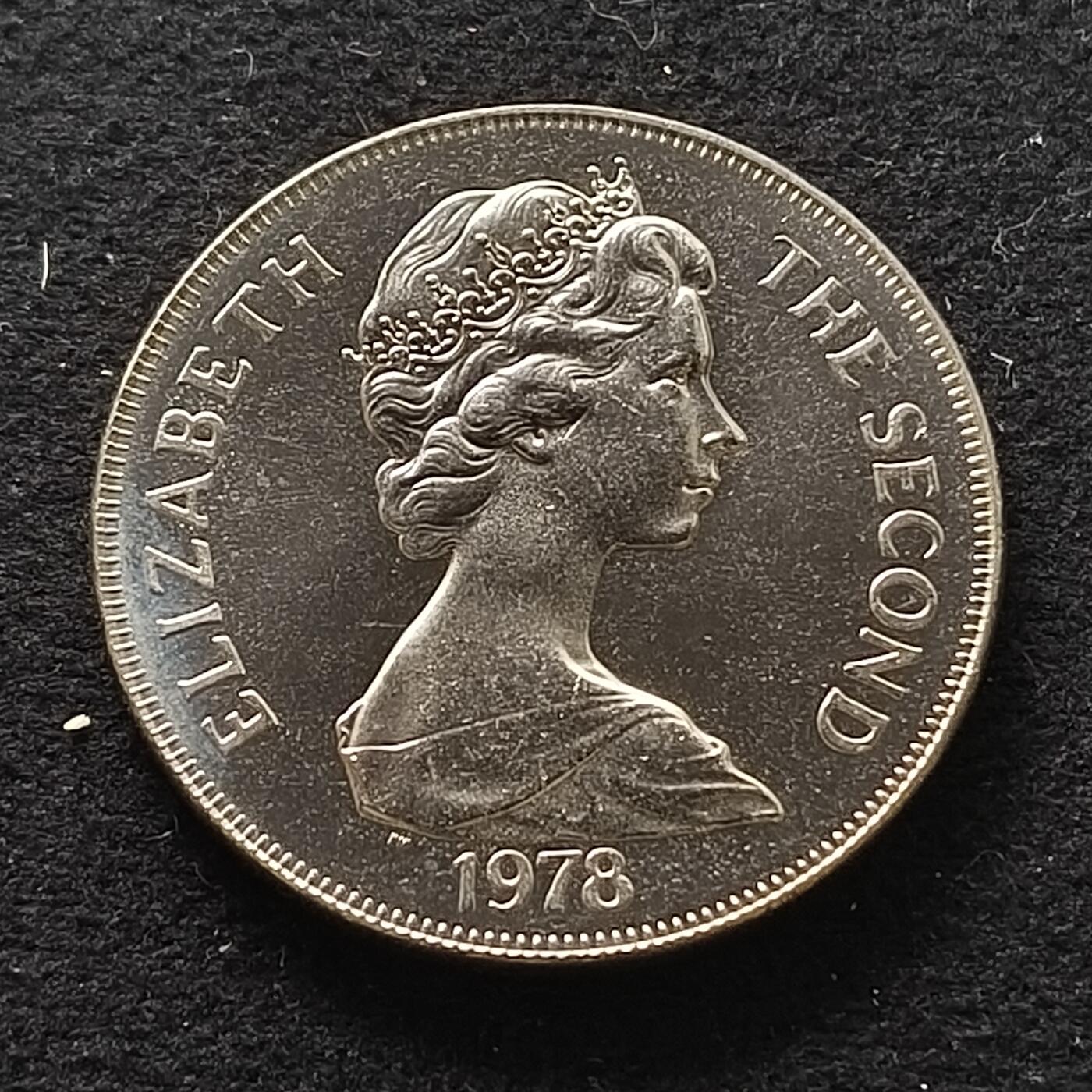 英属特里斯坦和达库尼亚1978年1克朗加冕25周年克朗型纪念币- 纯粹钱币- 纯粹钱币- 麦稀奇