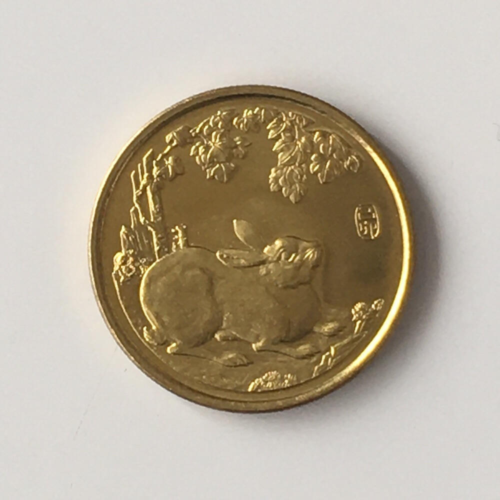  1999年上海造B厂精制纯铜生肖兔铜章1枚旧藏收藏