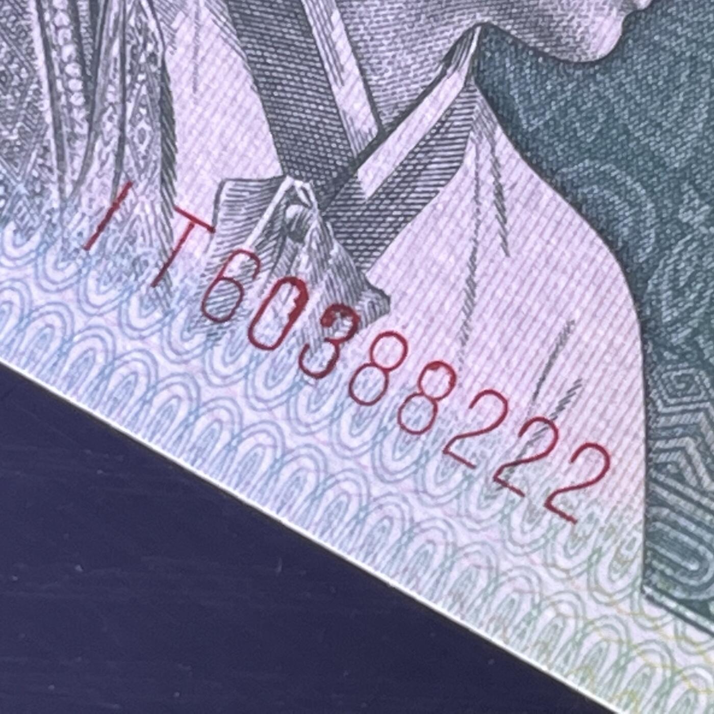 错版·数字重油墨 豹子号222 爱版IT 葫芦号 不带47，68分EPQ 品相如图，按图发货共1张！