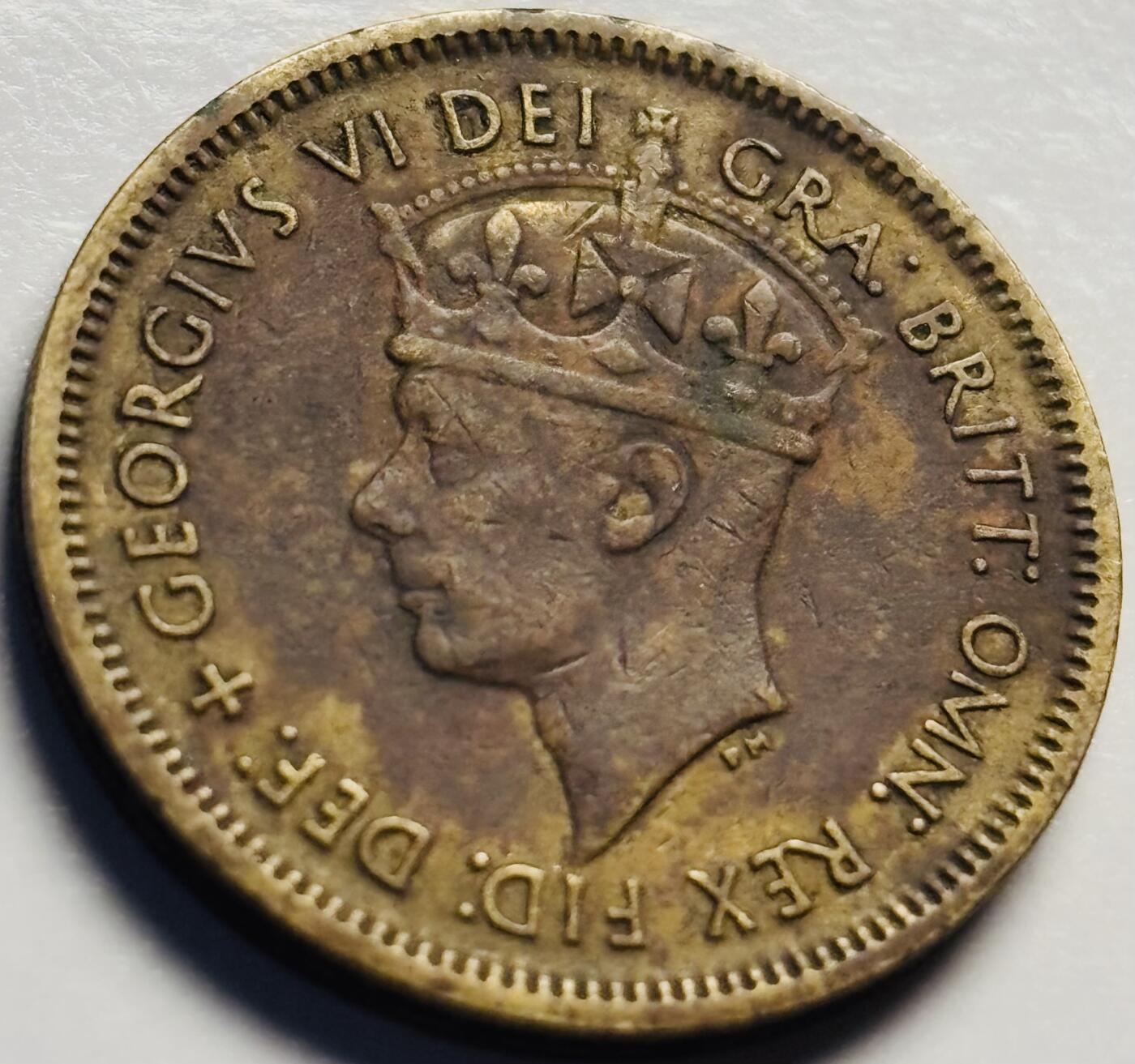 文馨钱币收藏第 233 场 少见美品 1949 年英属锡兰 1 先令铜币，乔治六世版