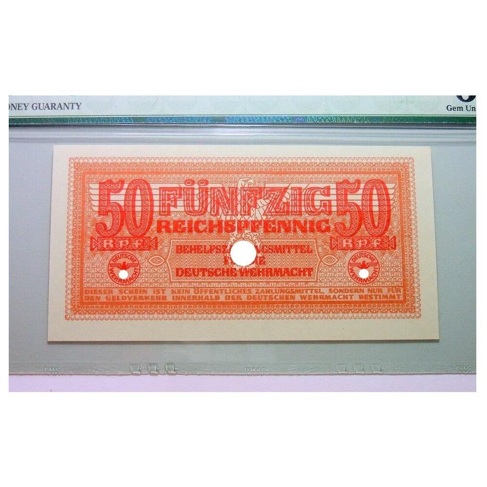 PMG MS65 德国第三帝国1942年展翅鹰50芬尼 原光挺版