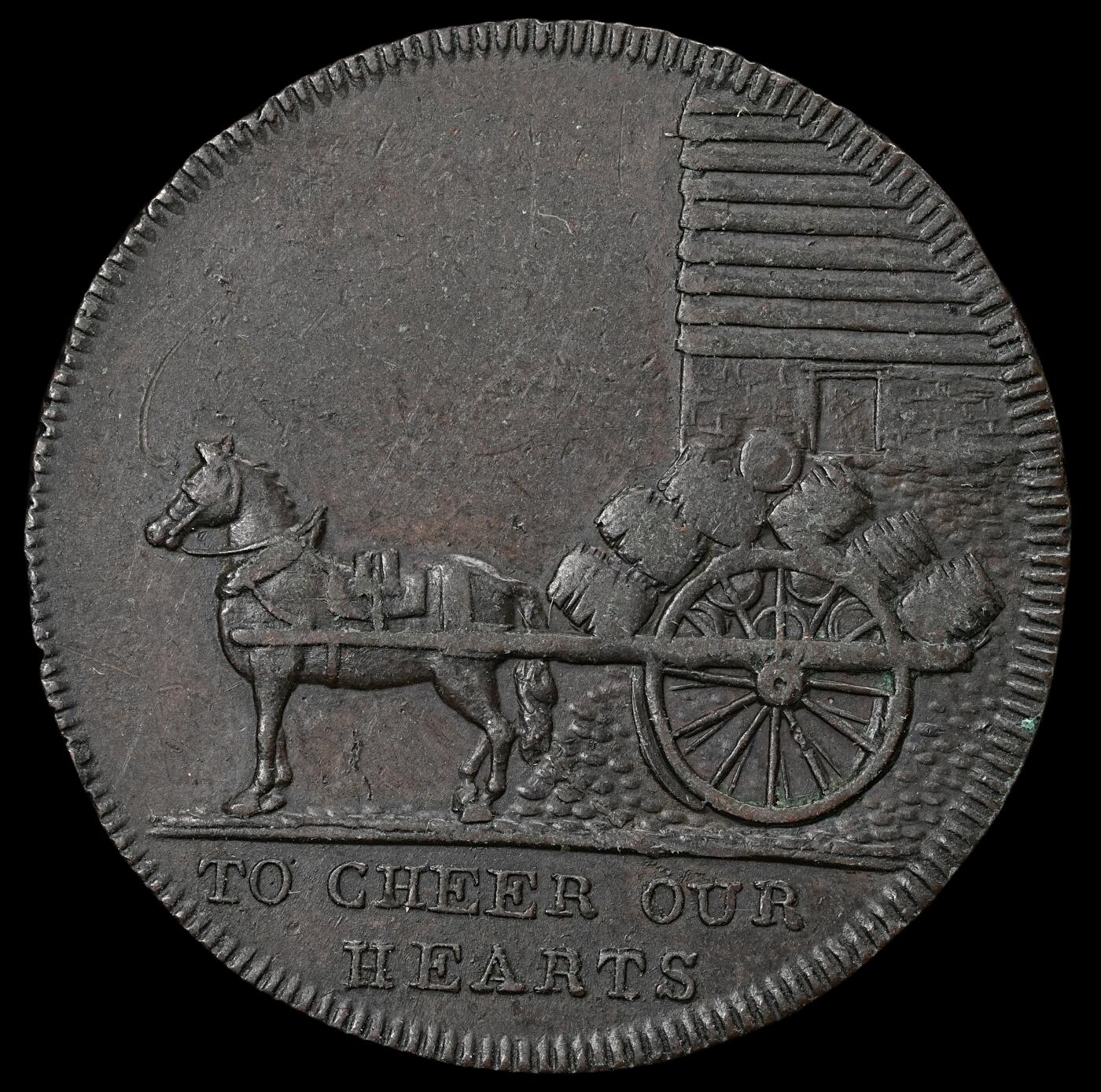 修遠堂世界钱币第六十三期 1796年英国坦特登1/2便士代用币 9.41g