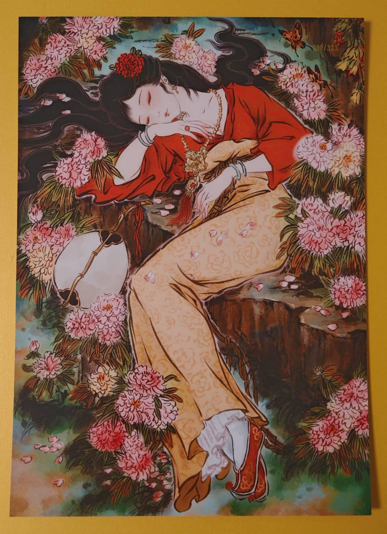 趣卡卡拍No.6期（无佣金免手续费，分享成交有奖） 【A4粗闪】燎原卡牌-彫仙仙梦红楼-彫仙史湘云A4装饰画