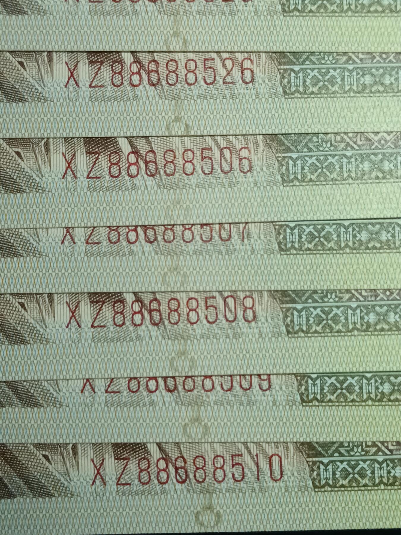 汇源轩收藏35期25.11.7 【 趣味油墨瑕疵币“耳锤”，金马号】8001  XZ88688506  裸币，两边有边捆荧，喜欢的不要错过，绝品无斑。