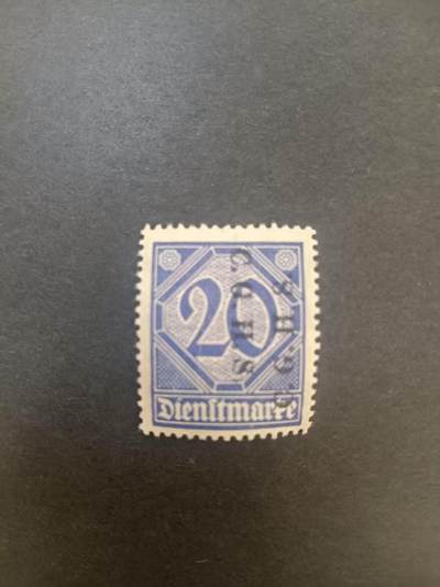 0押0拍0邮  错变体专场 —— 德国1920年公事邮票加盖“CGHS”变体专场 - 错变体 —— 上西里西亚1920年公事邮票20分加盖“C.G.H.S”复盖变体