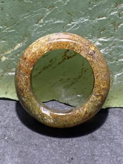 精美天然冰透高玉化多彩水草玛瑙跑环（卡环)一个 - 精美天然冰透高玉化多彩水草玛瑙跑环（卡环)一个