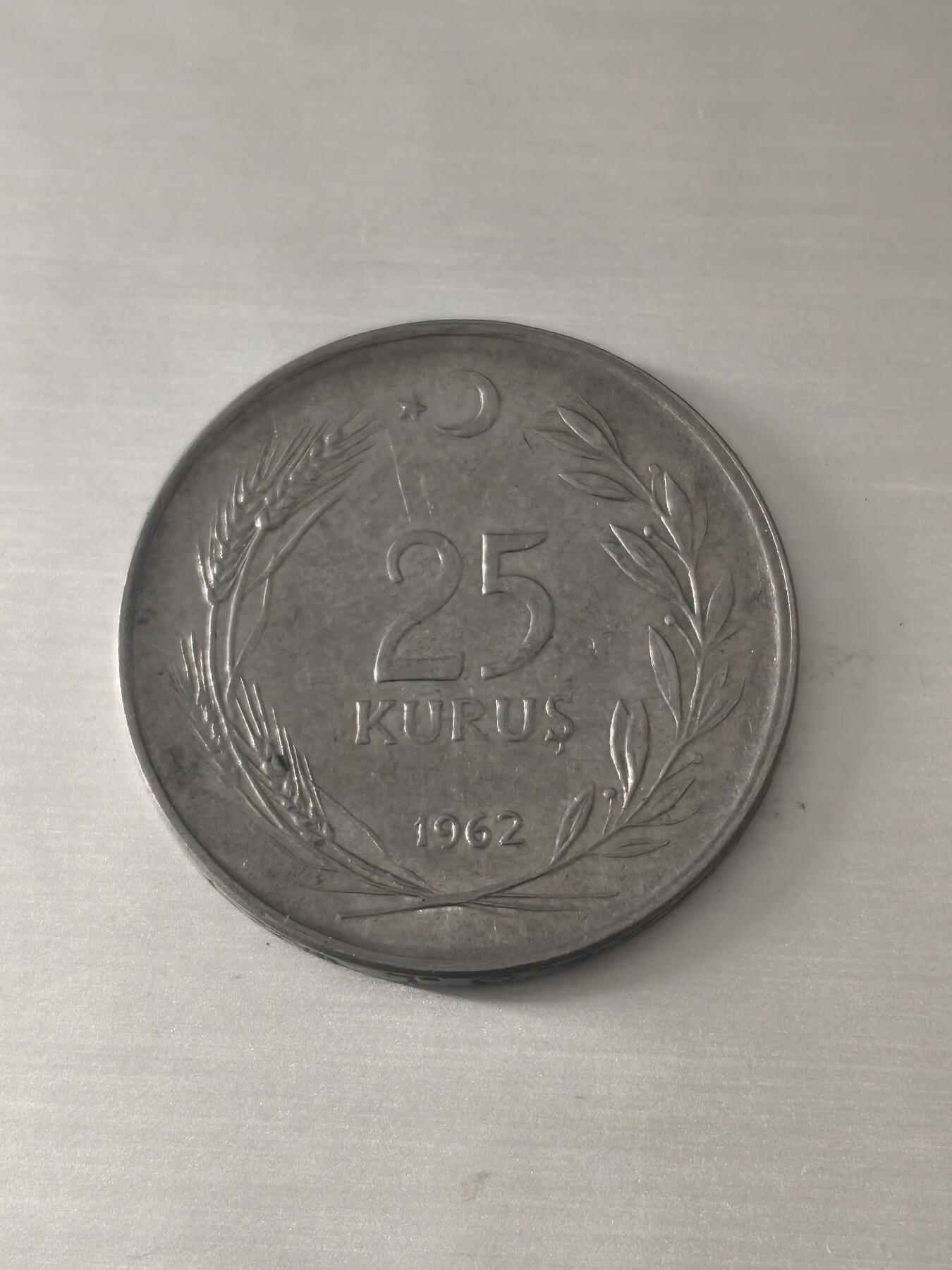 Krab外币市集Vol.7 土耳其1962年25库鲁