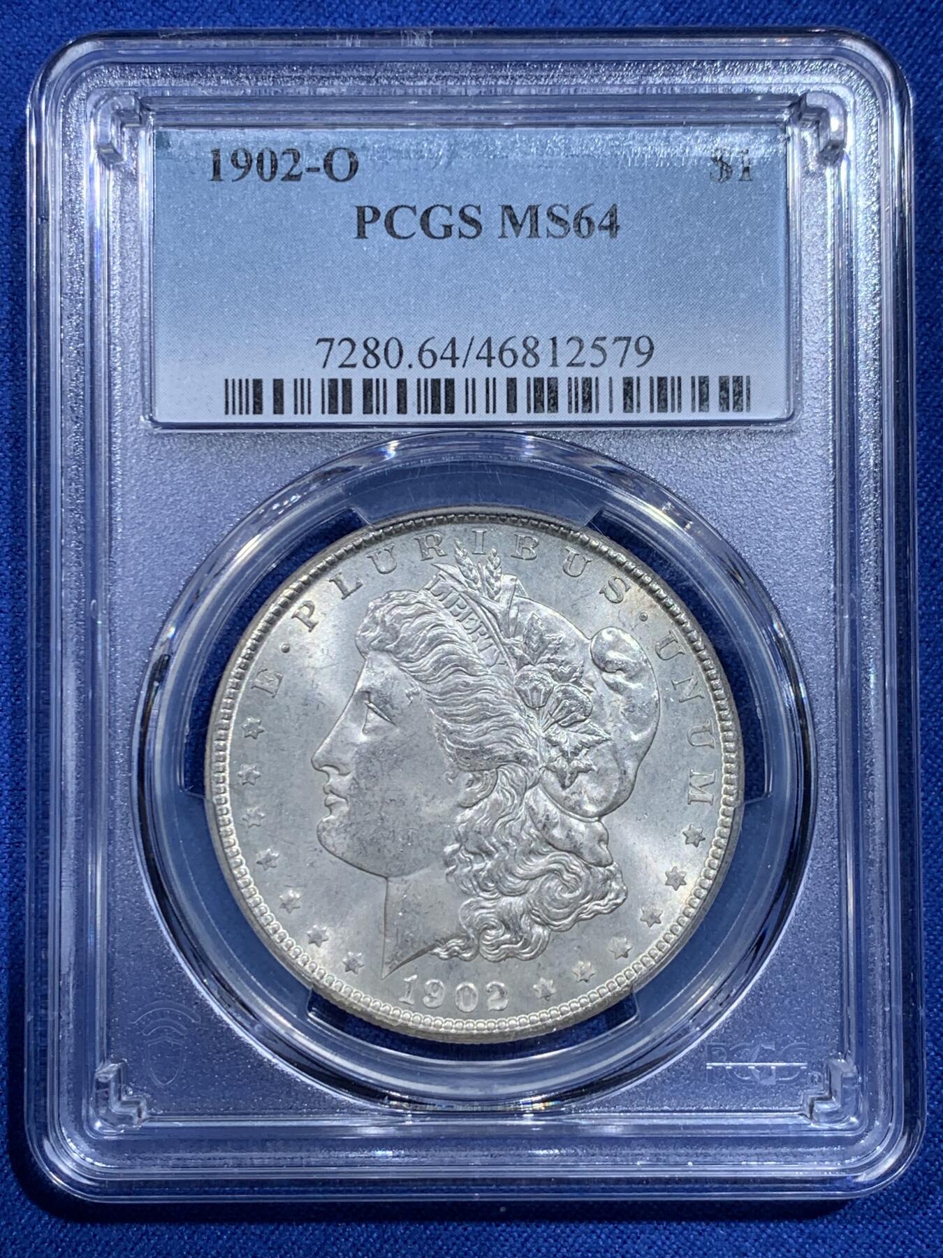 《竞宝斋》第367场 周日，周一 2场连拍 （全场包邮） PCGS MS64 美国1902年O版摩根一元银币