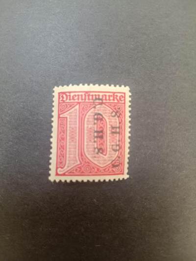0押0拍0邮  错变体专场 —— 德国1920年公事邮票加盖“CGHS”变体专场 - 错变体 —— 上西里西亚1920年公事邮票10分加盖“C.G.H.S”复盖变体