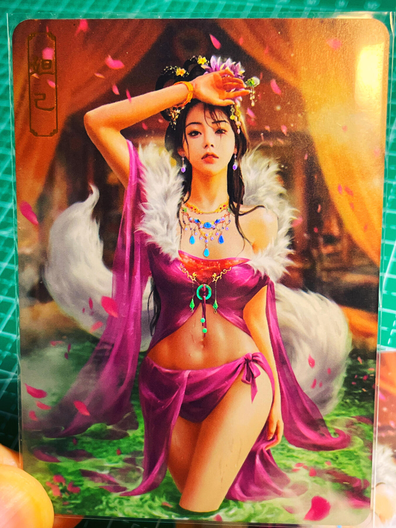 显眼宝第八期 私人收藏欣赏一下吧 【限编314号】卡将绝代芳华 妲己 一套三张  金彩工艺
