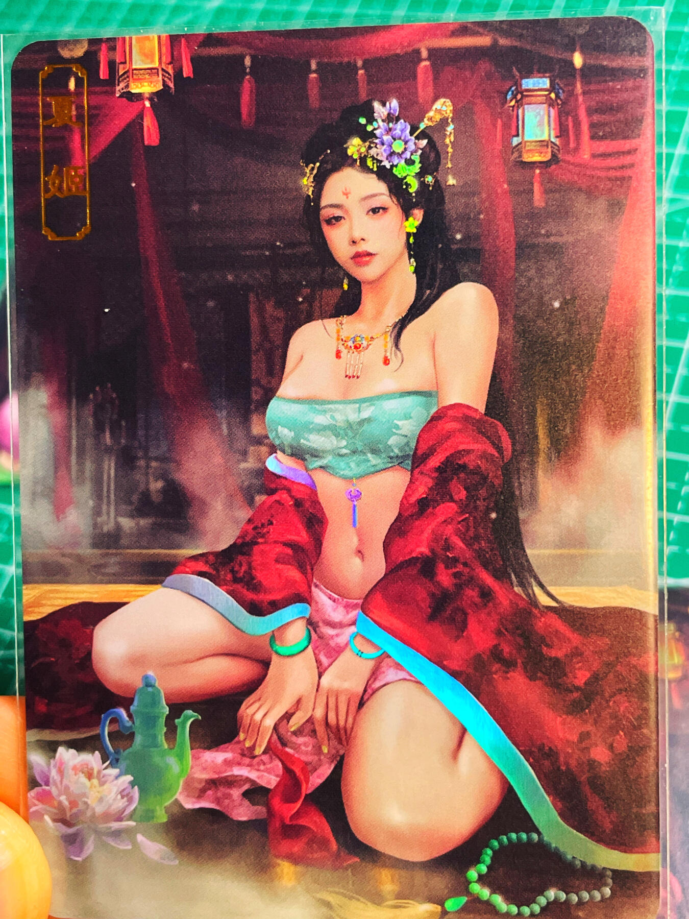 显眼宝第八期 私人收藏欣赏一下吧 【限编126号】卡将绝代芳华 夏姬  一套三张  金彩工艺