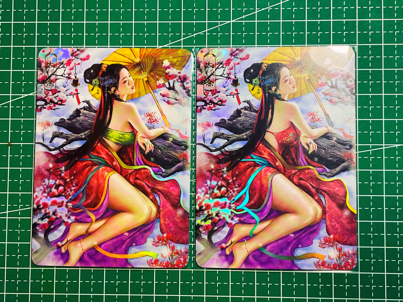 显眼宝第八期 私人收藏欣赏一下吧 【限编368号】卡将绝代芳华 大乔  一套三张  金彩工艺