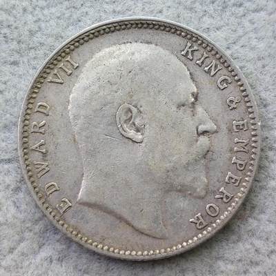 英属印度1904年B标爱德华七世1卢比银币 - 英属印度1904年B标爱德华七世1卢比银币