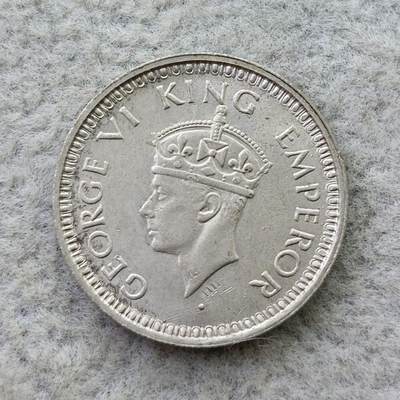 英属印度1944年（b）标乔治六世1/4卢比银币 - 英属印度1944年（b）标乔治六世1/4卢比银币