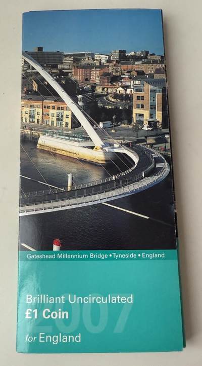 S&S Numismatic世界钱币-拍卖 第116期  - 英国2007年 盖茨黑德千禧桥 1英镑纪念币官方卡币