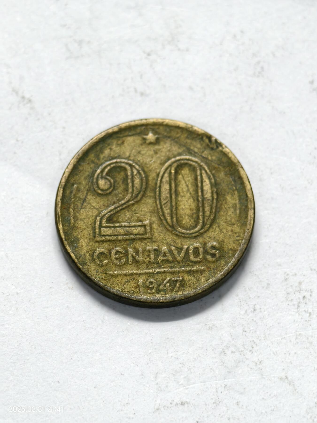 思丞收藏新店开张　散币第6场 0元起拍 可预留 巴西1947-20分