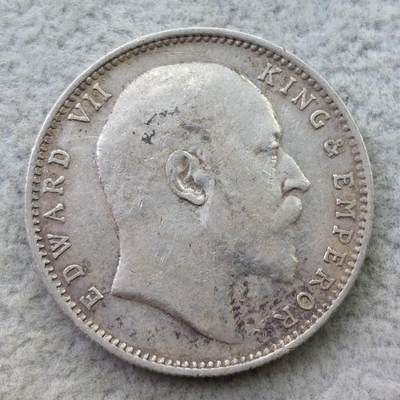 英属印度1905年B标爱德华七世1卢比银币 - 英属印度1905年B标爱德华七世1卢比银币